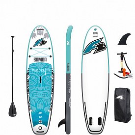 SUP F2 SAMOA KID 9'2 BLUE mit Paddel - aufblasbares Stand Up Paddle Board