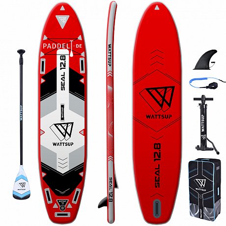 SUP WATTSUP SEAL 12'8 mit Paddel - aufblasbares Stand Up Paddle Board