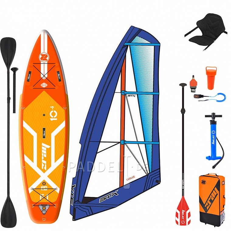 ZRAY F1 FURY 10'4 WindSUP incl. Segel - aufblasbares Stand Up Paddle Board, Windsurfboard und Kajak