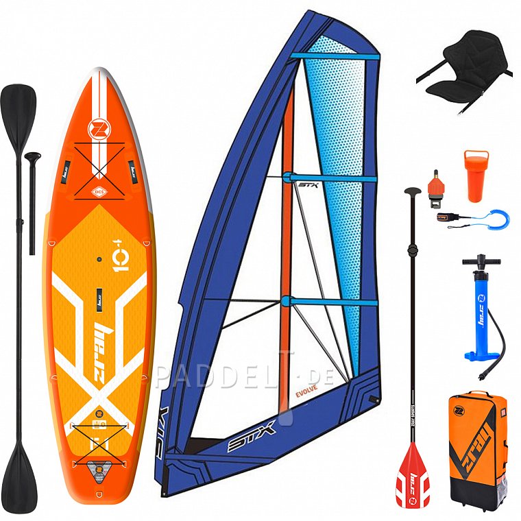 ZRAY F1 FURY 10'4 WindSUP incl. Segel - aufblasbares Stand Up Paddle Board, Windsurfboard und Kajak