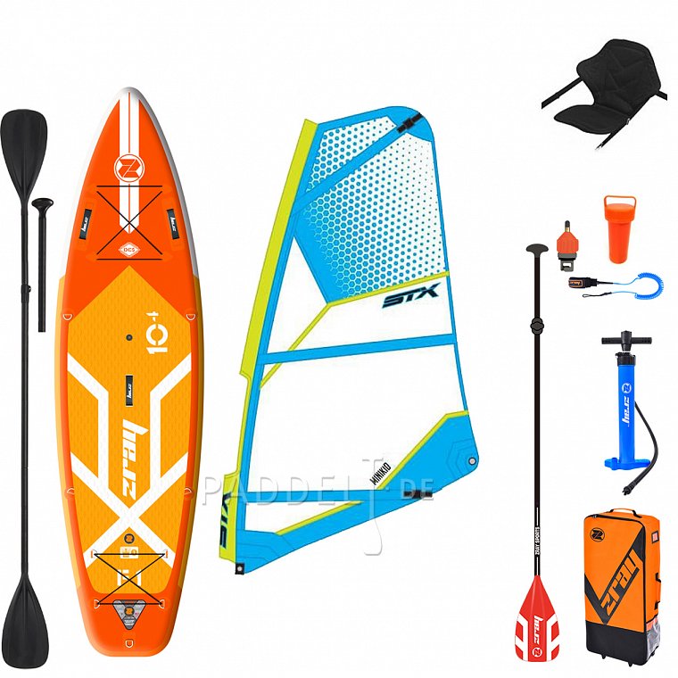 ZRAY F1 FURY 10'4 WindSUP incl. Segel - aufblasbares Stand Up Paddle Board, Windsurfboard und Kajak