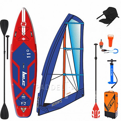 ZRAY FURY PRO 11'0 WindSUP incl. Segel - aufblasbares Stand Up Paddle Board, Windsurfboard und Kajak