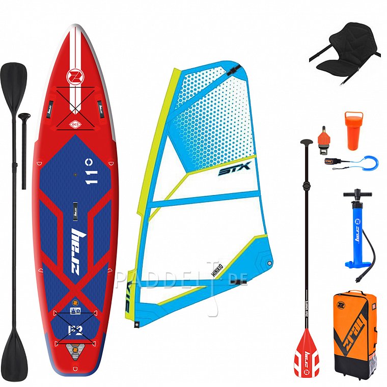 ZRAY F2 FURY PRO 11'0 WindSUP incl. Segel - aufblasbares Stand Up Paddle Board, Windsurfboard und Kajak