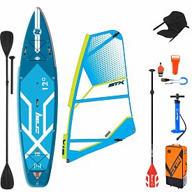 ZRAY F4 FURY EPIC 12'0 WindSUP incl. Segel - aufblasbares Stand Up Paddle Board, Windsurfboard und Kajak