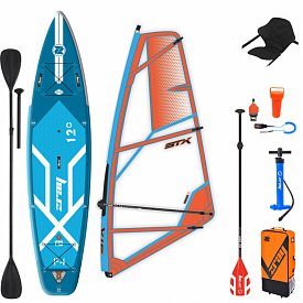 ZRAY F4 FURY EPIC 12'0 WindSUP incl. Segel - aufblasbares Stand Up Paddle Board, Windsurfboard und Kajak