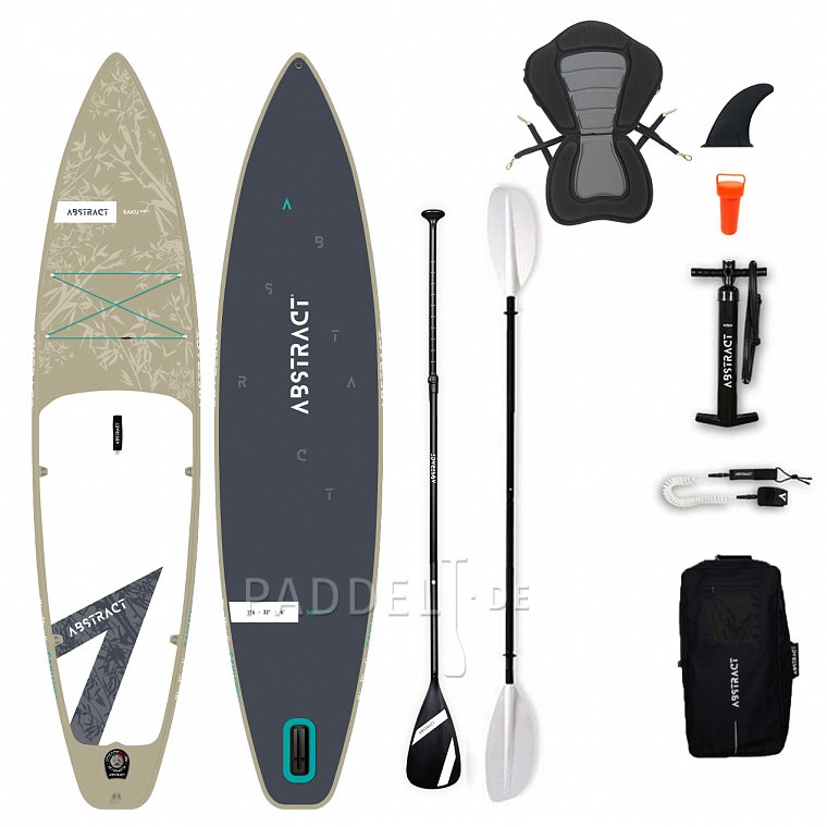 SUP ABSTRACT SAKU 11'6 SABLE mit Paddel  - aufblasbares Stand Up Paddle Board