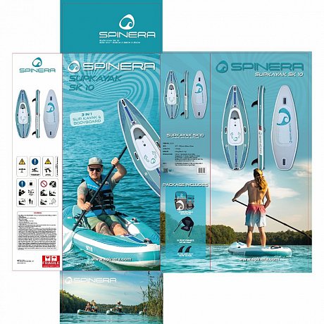 SUP SPINERA SUPKAYAK SK10, 10'0 - aufblasbares Stand Up Paddle Board