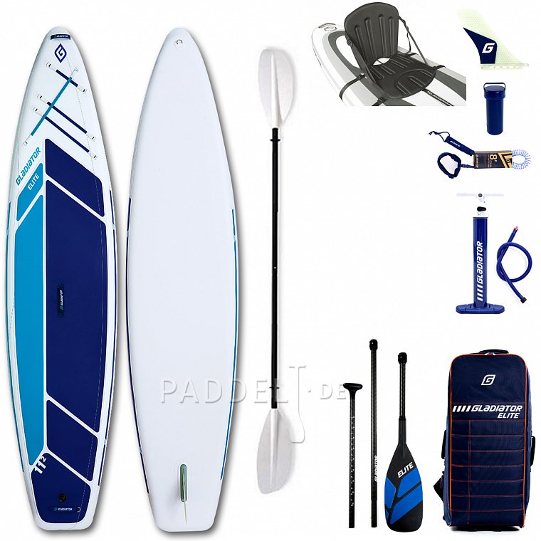 SUP GLADIATOR ELITE 11'2 TOURING mit Paddel - aufblasbares Stand Up Paddle Board