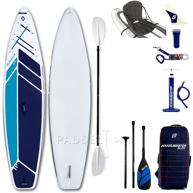 SUP GLADIATOR ELITE 11'4 TOURING  mit Paddel - aufblasbares Stand Up Paddle Board