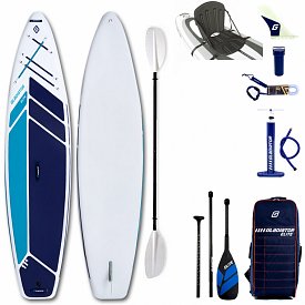 SUP GLADIATOR ELITE 11'4 TOURING  mit Karbon Paddel - aufblasbares Stand Up Paddle Board