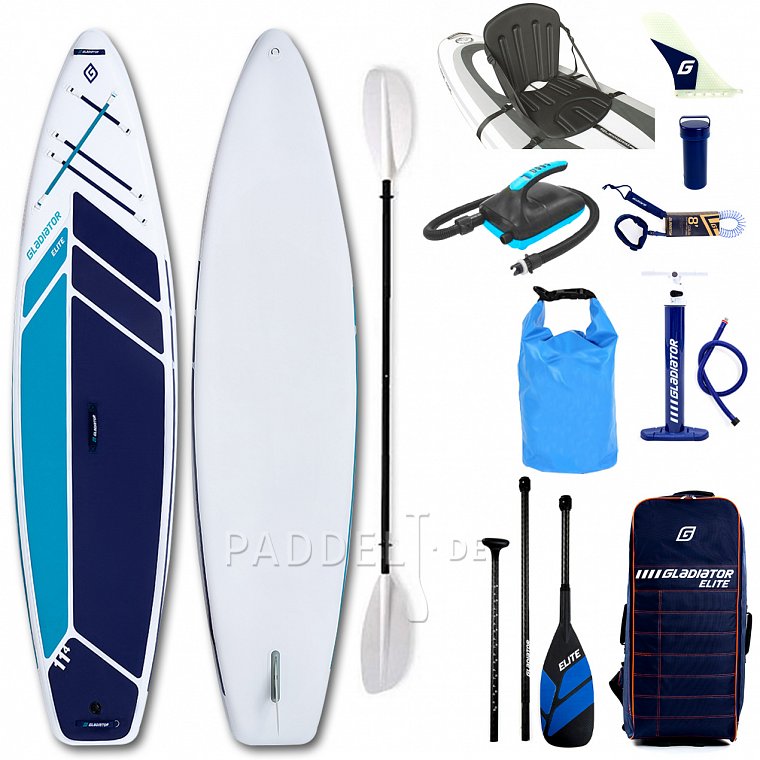 SUP GLADIATOR ELITE 11'4 TOURING  mit Paddel - aufblasbares Stand Up Paddle Board