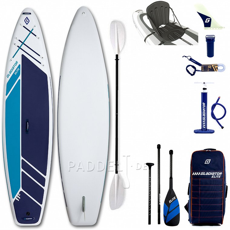 SUP GLADIATOR ELITE 11'6 TOURING mit Paddel - aufblasbares Stand Up Paddle Board