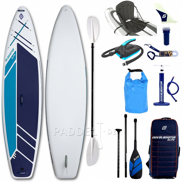 SUP GLADIATOR ELITE 11'6 TOURING mit Paddel - aufblasbares Stand Up Paddle Board