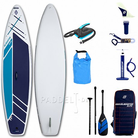 SUP GLADIATOR ELITE 11'6 TOURING mit Karbon Paddel - aufblasbares Stand Up Paddle Board