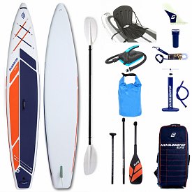 SUP GLADIATOR ELITE 12'6 Sport mit Karbon Paddel - aufblasbares Stand Up Paddle Board