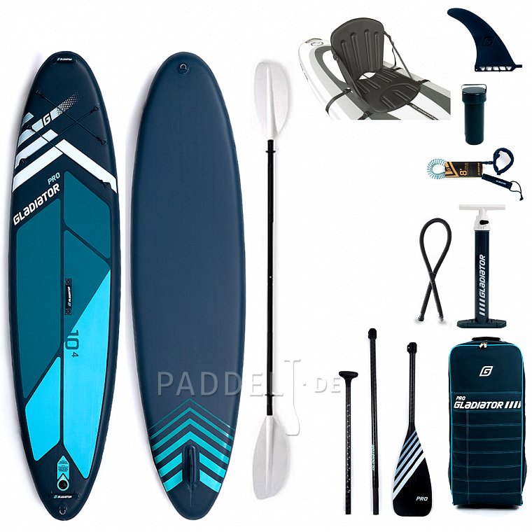 SUP GLADIATOR PRO 10'4 mit Paddel model 2022- aufblasbares Stand Up Paddle Board