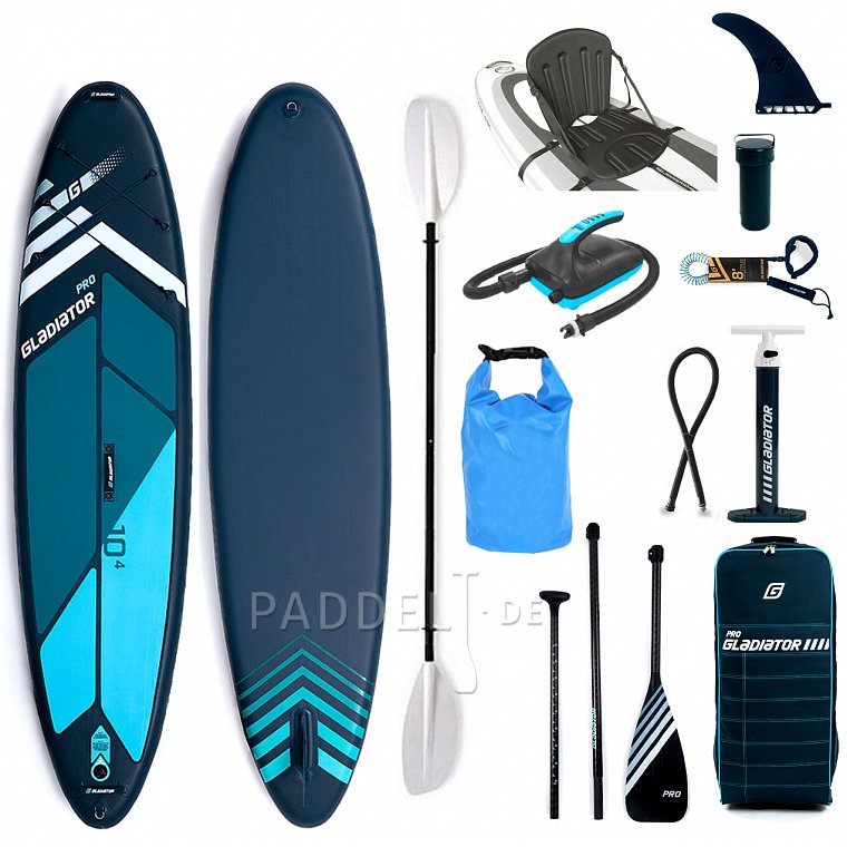 SUP GLADIATOR PRO 10'4 mit Paddel model 2022- aufblasbares Stand Up Paddle Board