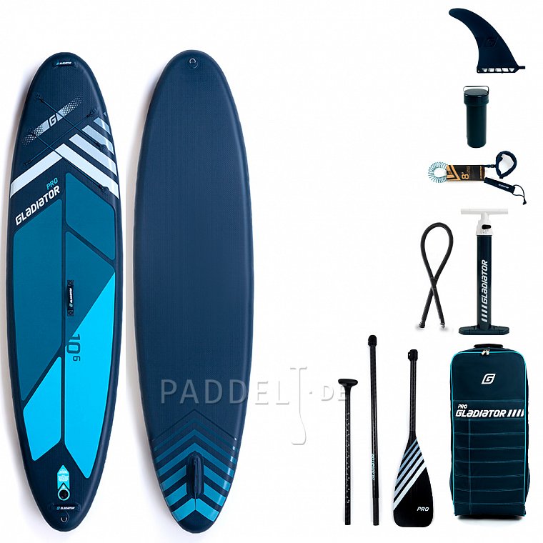 SUP GLADIATOR PRO 10'6 mit Paddel model 2022 - aufblasbares Stand Up Paddle Board