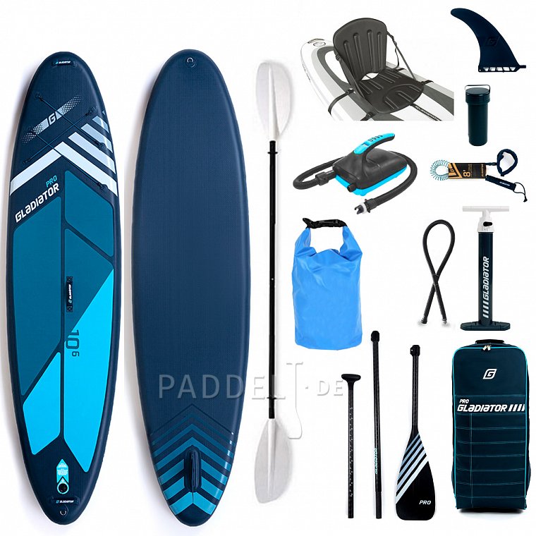 SUP GLADIATOR PRO 10'6 mit Paddel model 2022 - aufblasbares Stand Up Paddle Board