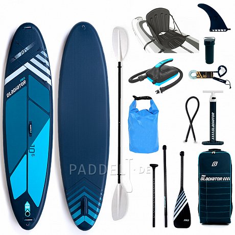 SUP GLADIATOR PRO 10'6 mit Paddel - aufblasbares Stand Up Paddle Board