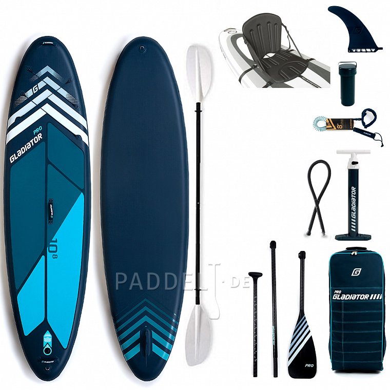 SUP GLADIATOR PRO 10'8 mit Paddel model 2022  - aufblasbares Stand Up Paddle Board