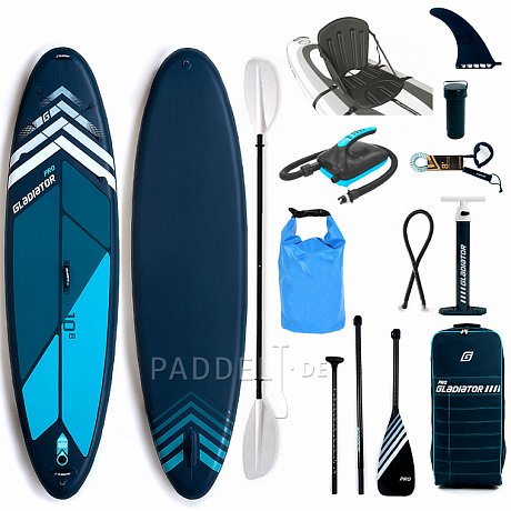 SUP GLADIATOR PRO 10'8 mit Paddel - aufblasbares Stand Up Paddle Board