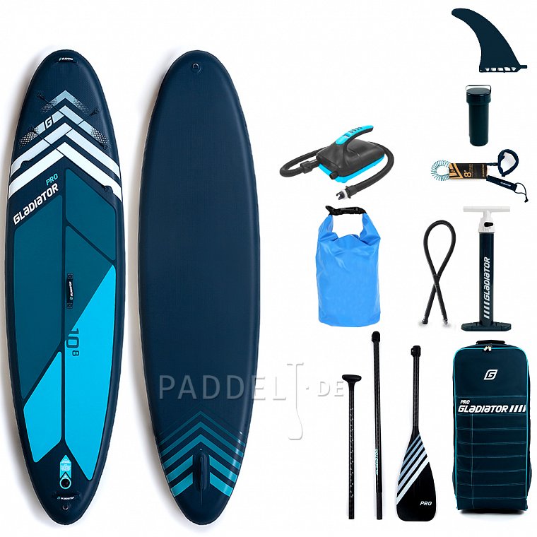 SUP GLADIATOR PRO 10'8 mit Paddel Modell 2022  - aufblasbares Stand Up Paddle Board