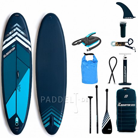 SUP GLADIATOR PRO 10'8 mit Paddel - aufblasbares Stand Up Paddle Board