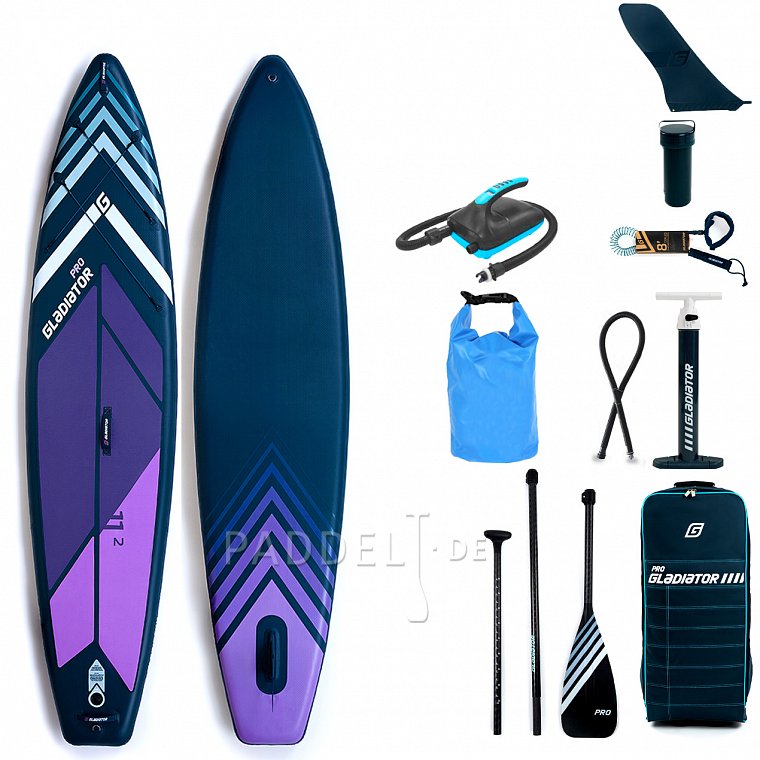 SUP GLADIATOR PRO 11'2 mit Paddel Modell 2022 - aufblasbares Stand Up Paddle Board