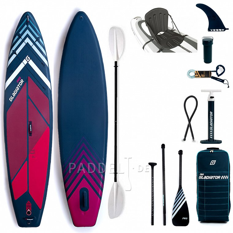 SUP GLADIATOR PRO 11'4 mit Paddel model 2022 - aufblasbares Stand Up Paddle Board