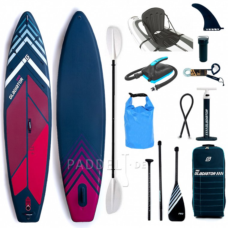 SUP GLADIATOR PRO 11'4 mit Paddel model 2022 - aufblasbares Stand Up Paddle Board