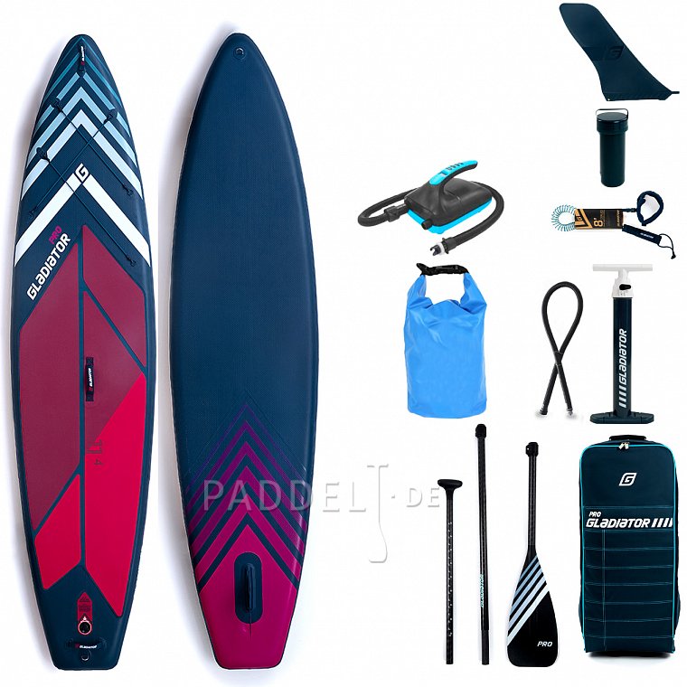 SUP GLADIATOR PRO 11'4 mit Paddel Modell 2022 - aufblasbares Stand Up Paddle Board