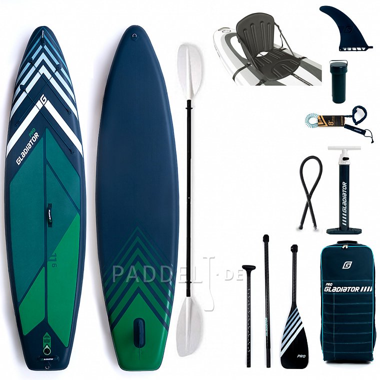 SUP GLADIATOR PRO 11'6  mit Paddel model 2022 - aufblasbares Stand Up Paddle Board