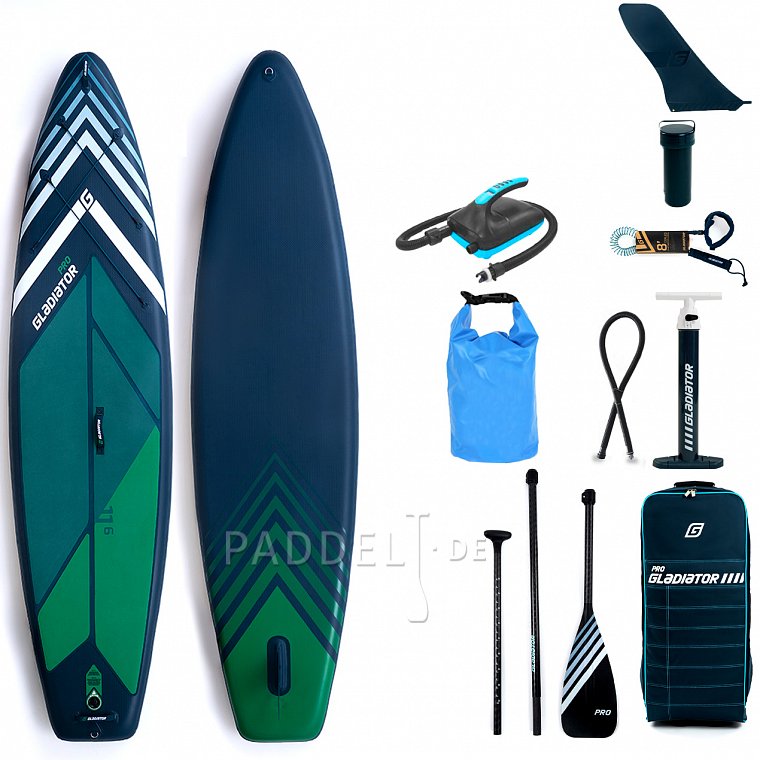 SUP GLADIATOR PRO 11'6  mit Paddel Modell 2022 - aufblasbares Stand Up Paddle Board