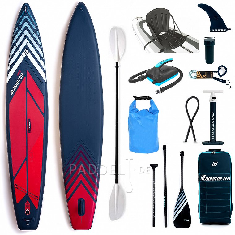 SUP GLADIATOR PRO 12'6 LIGHT mit Paddel - aufblasbares Stand Up Paddle Board