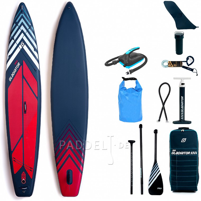 SUP GLADIATOR PRO 12'6 LIGHT mit Paddel Modell 2022 - aufblasbares Stand Up Paddle Board