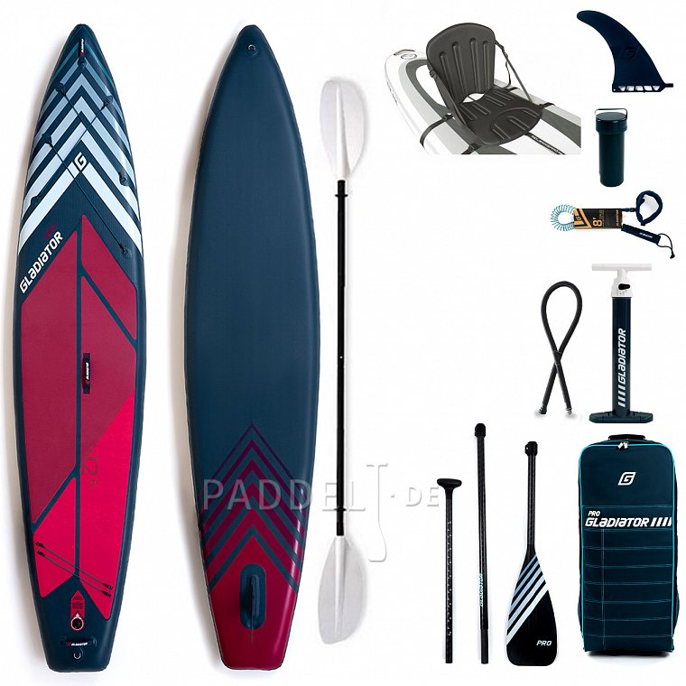 SUP GLADIATOR PRO 12'6 TOURING mit Paddel model 2022 - aufblasbares Stand Up Paddle Board