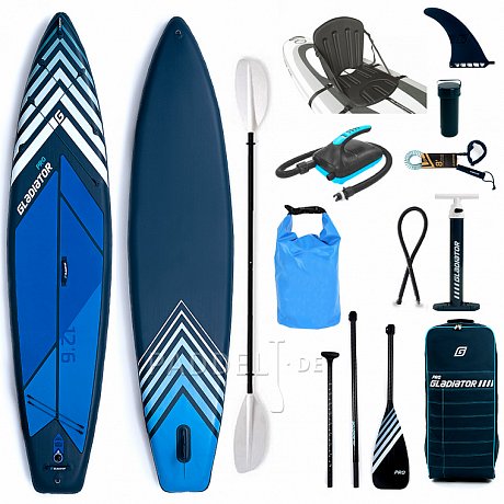 SUP GLADIATOR PRO 12'6 WIDE mit Paddel - aufblasbares Stand Up Paddle Board