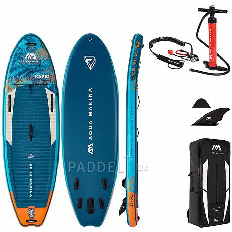 SUP AQUA MARINA RAPID 9’6″ Modell 2022 - aufblasbares Stand Up Paddle Board