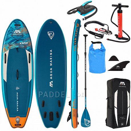 SUP AQUA MARINA RAPID 9’6″ Modell 2022 - aufblasbares Stand Up Paddle Board