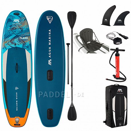 SUP AQUA MARINA Blade 10'6 Modell 2022 - aufblasbares Stand Up Paddle Board mit Windsurf-Option