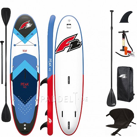 SUP F2 PEAK WINDSURF 10'8 BLUE - aufblasbares Stand Up Paddle Board, Windsurfboard