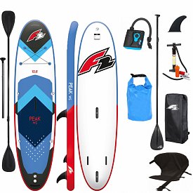 SUP F2 PEAK WINDSURF 10'8 BLUE - aufblasbares Stand Up Paddle Board, Windsurfboard