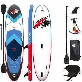 SUP F2 PEAK WINDSURF 11'8 BLUE - aufblasbares Stand Up Paddle Board, Windsurfboard