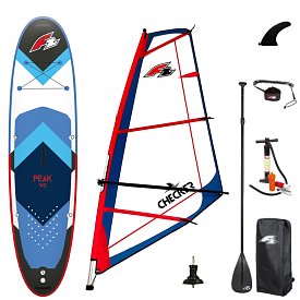 SUP F2 PEAK WINDSURF 11'8 BLUE WindSUP incl. Segel - aufblasbares Stand Up Paddle Board, Windsurfboard