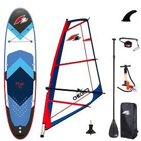 SUP F2 PEAK WINDSURF 11'8 BLUE WindSUP incl. Segel - aufblasbares Stand Up Paddle Board, Windsurfboard