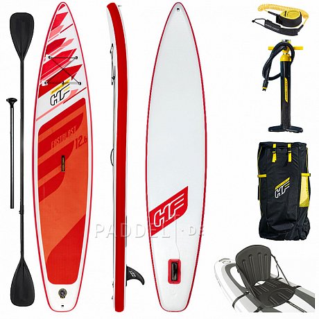 SUP HYDRO FORCE FASTBLAST TECH 12'6 mit Paddel- aufblasbares Stand Up Paddle Board