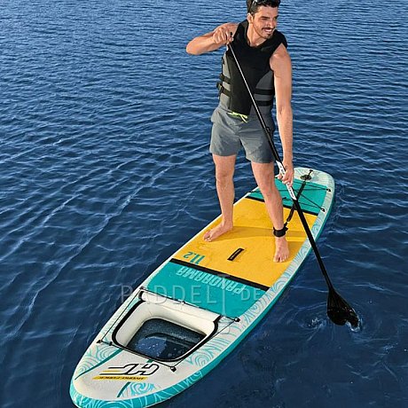 SUP HYDRO FORCE PANORAMA 11'2 mit Paddel - aufblasbares Stand Up Paddle Board
