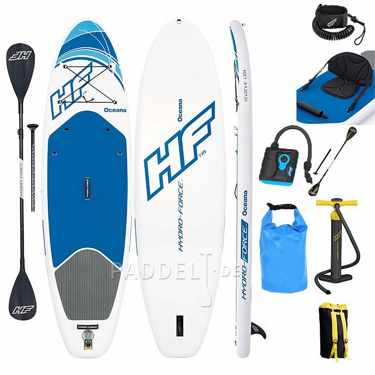 SUP HYDRO FORCE Oceana Combo 10' XL Set - aufblasbares Stand Up Paddle Board