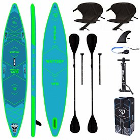 SUP WATTSUP  Whale 14'6'' mit Paddel - aufblasbares Stand Up Paddle Board